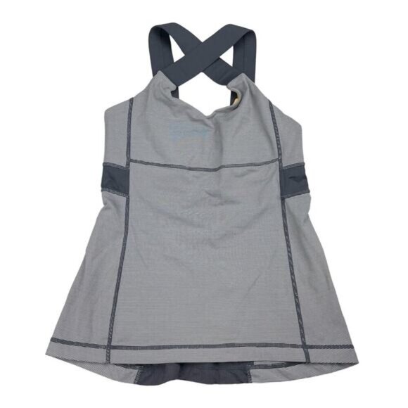LULULEMON Push Your Limits Tank Sz 6 Gray White - Picture 2 of 5